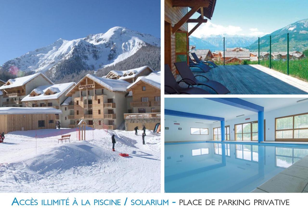 Les Orres 1800 Appartement 4 P Jacuzzi Balneo Prive Vue Piste Piscine Residence Exteriér fotografie
